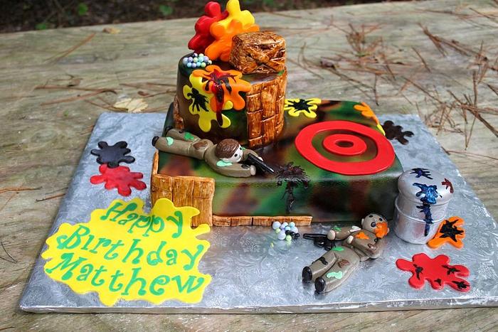Paintball Birthday Cake