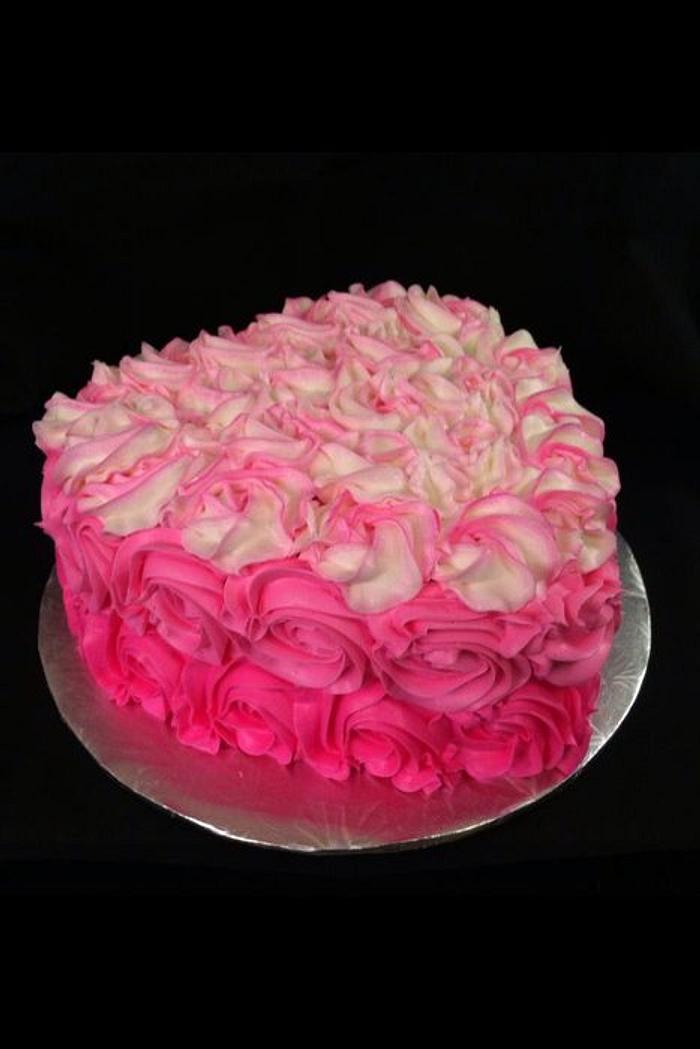 Ombre Rose Heart CAKE