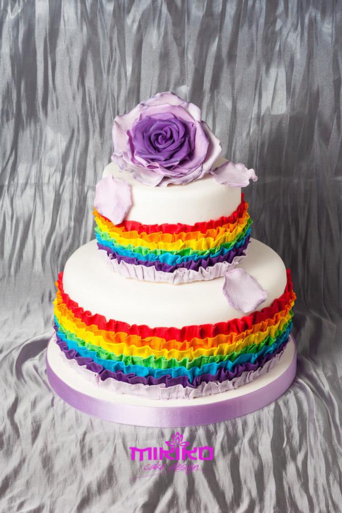 rainbow birtday cake 