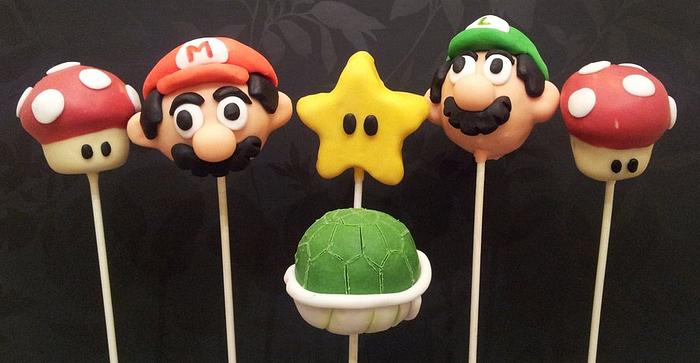 Mario cake pops
