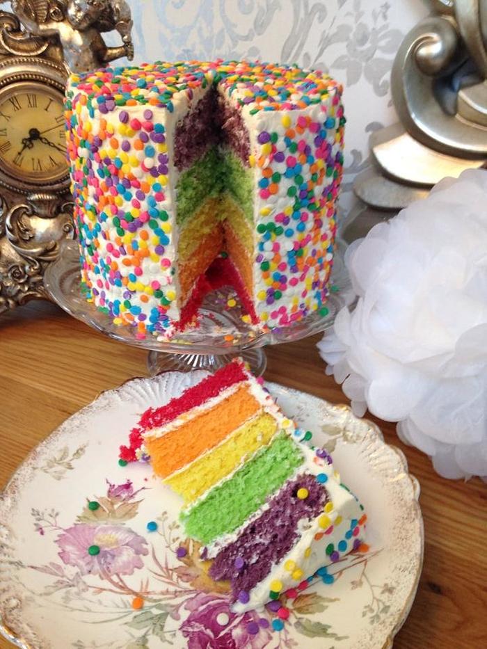 Rainbow Sprinkle Cake..x.