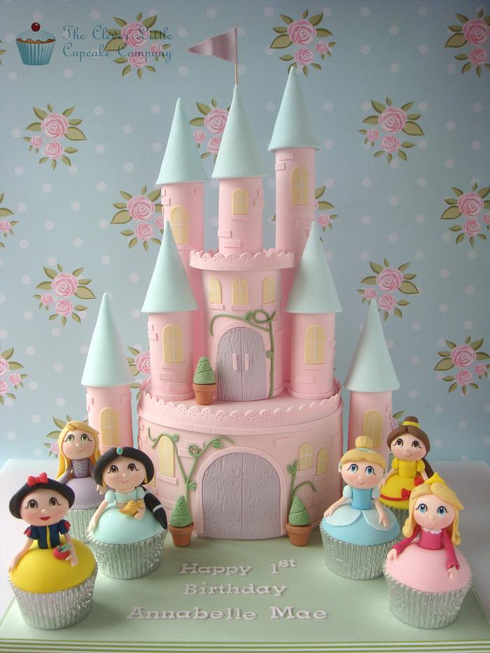 Princess Castle with Princess Cupcakes