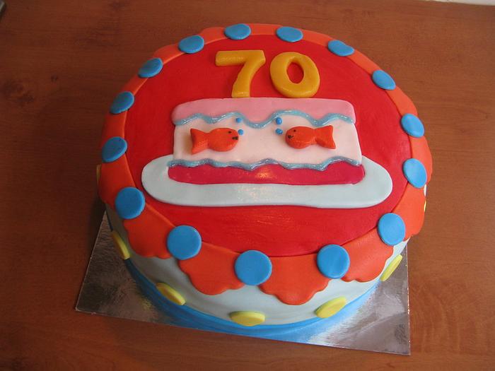 a cake on a cake