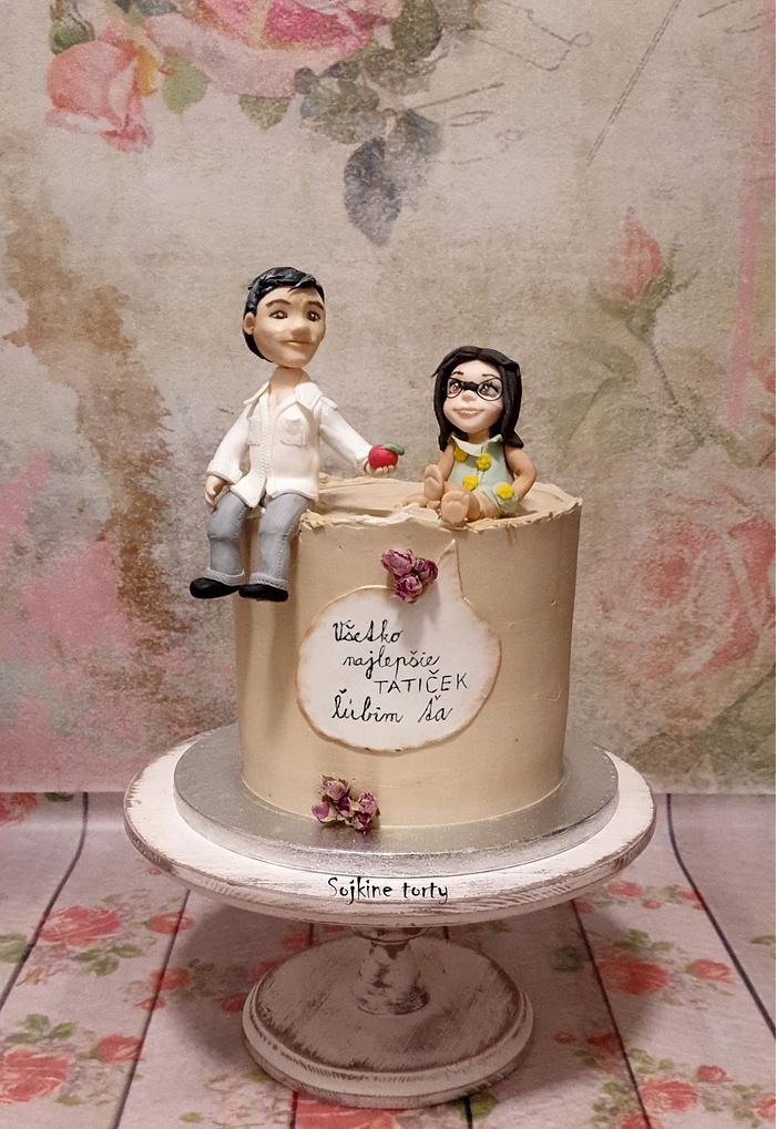 Buy Father And Daughter Cake - Tfcakes