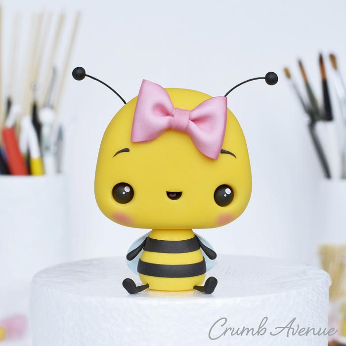 Cute Bee Cake Topper