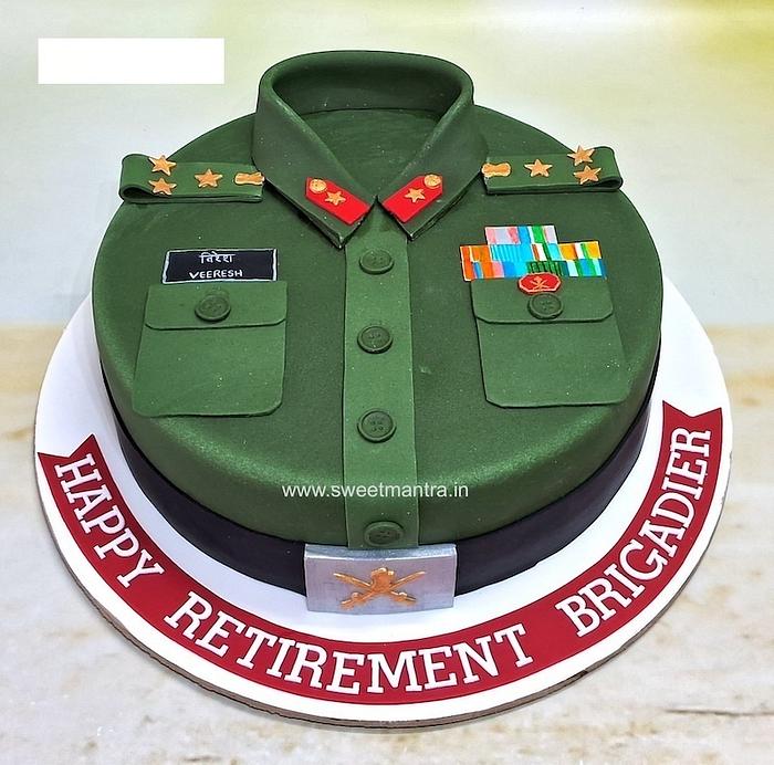 Army retirement cake