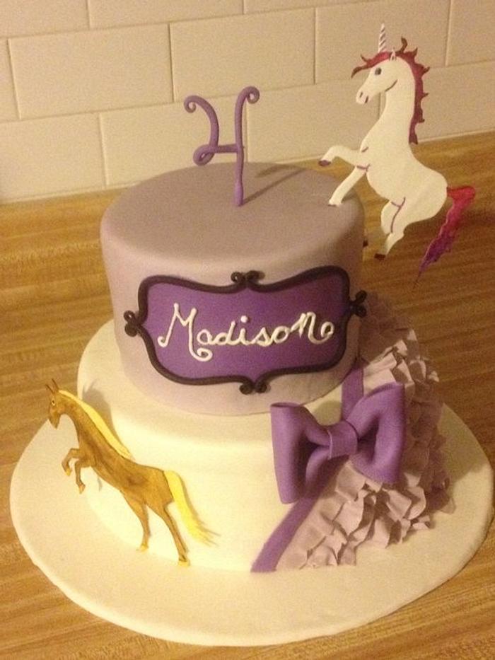 Horse and Unicorn cake