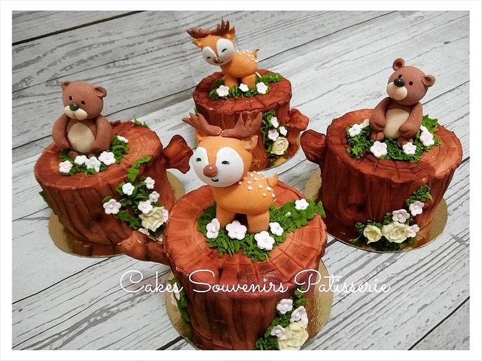  Forest animals cupcakes