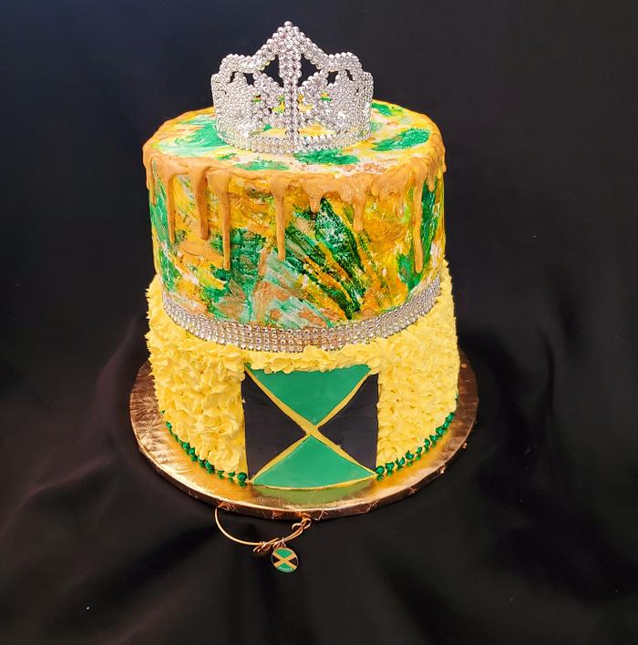 Jamaican Themed Birthday Cake
