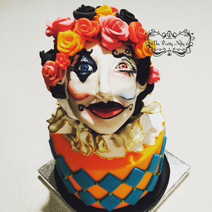 Harlequin themed cake