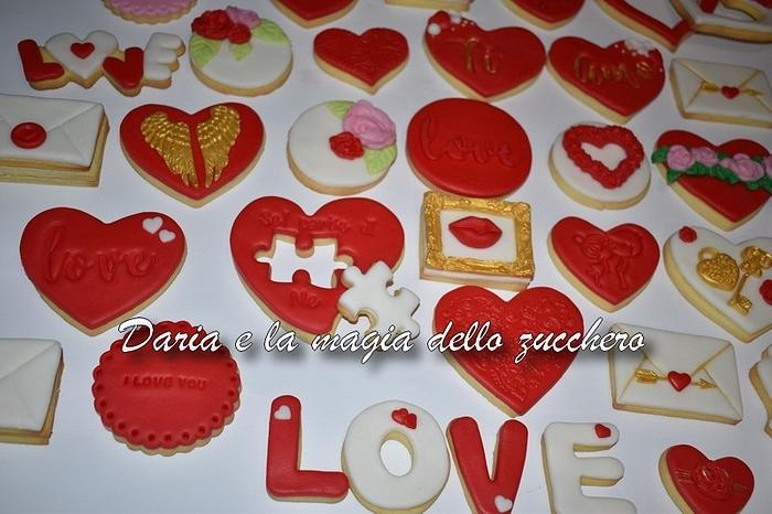 Valentine cookies collection
