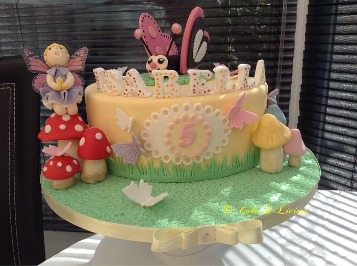 Butterfly Theme Birthday Cake