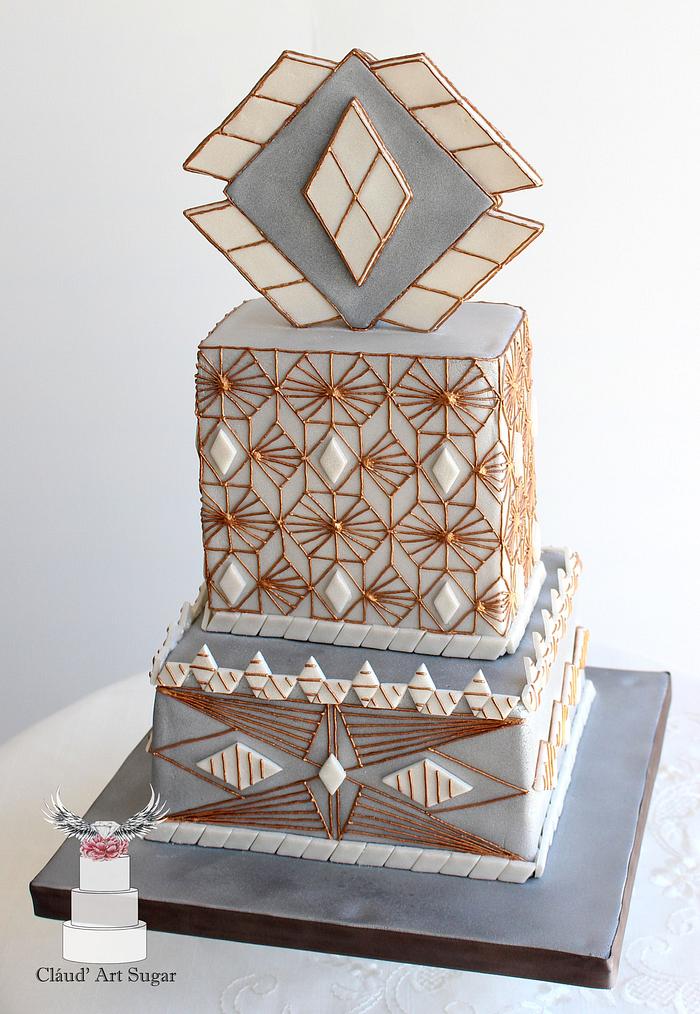Art Déco Wedding Cake
