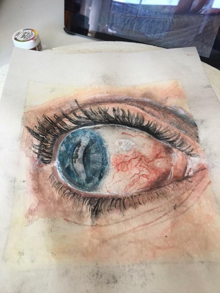 Eye, painted