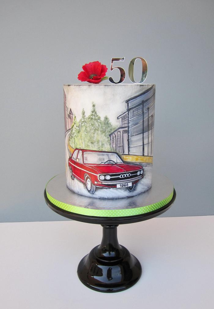 Car birthday cake