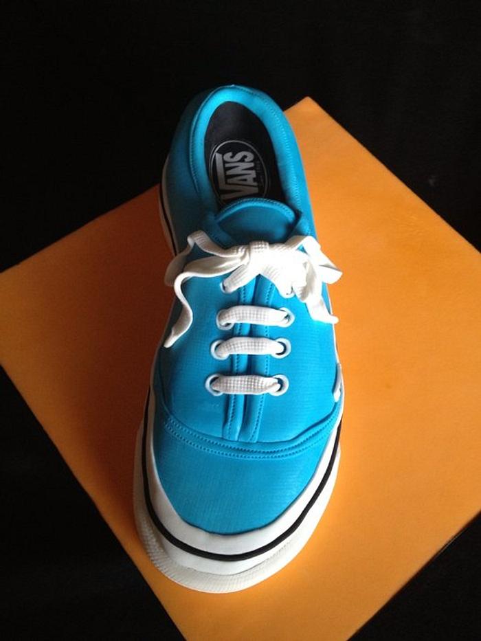 Blue vans shoe