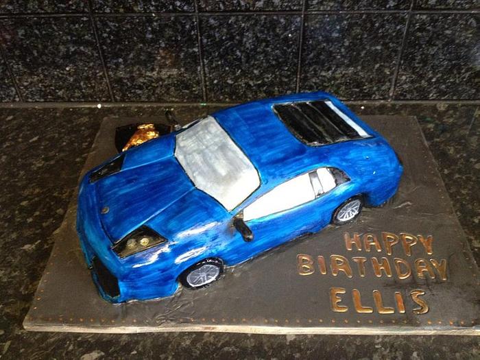Lamborghini Sculpted Car Cake