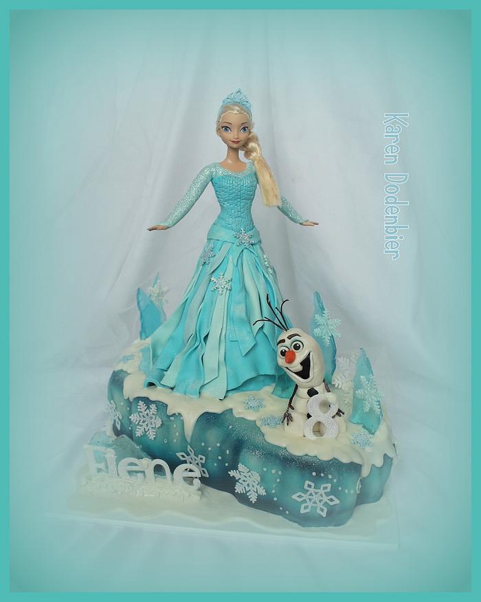 Frozen....Elsa doll cake!