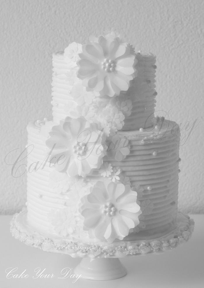 White Wedding Cake. 