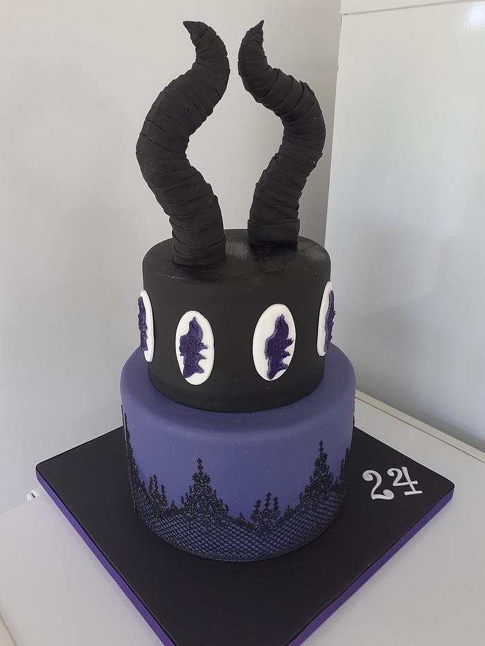 Maleficent birthday cake 