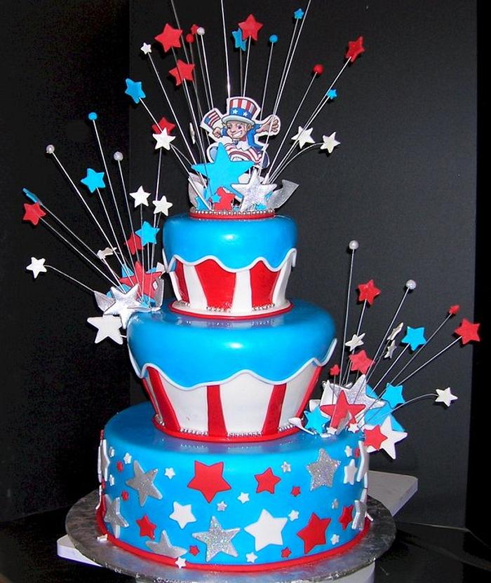 Star Spangled Supper 4th of July Cake