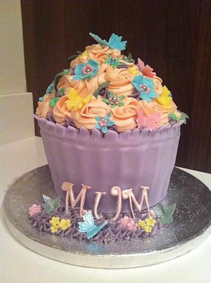 Giant Mothers Day Cupcake
