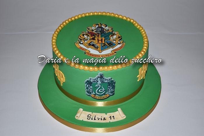 Slytherin Harry Potter cake