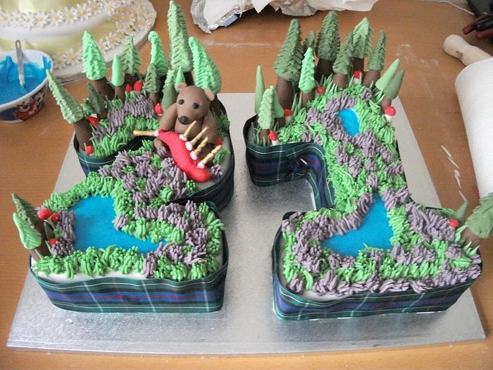 scottish themed cake