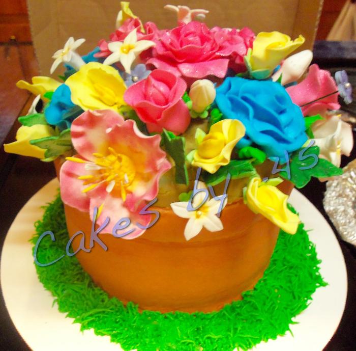 Flower Pot Mother's Day Cake