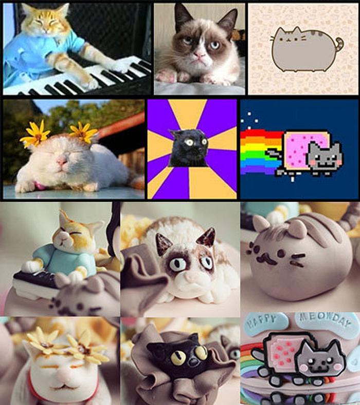 Famous Internet Cats Birthday Cake