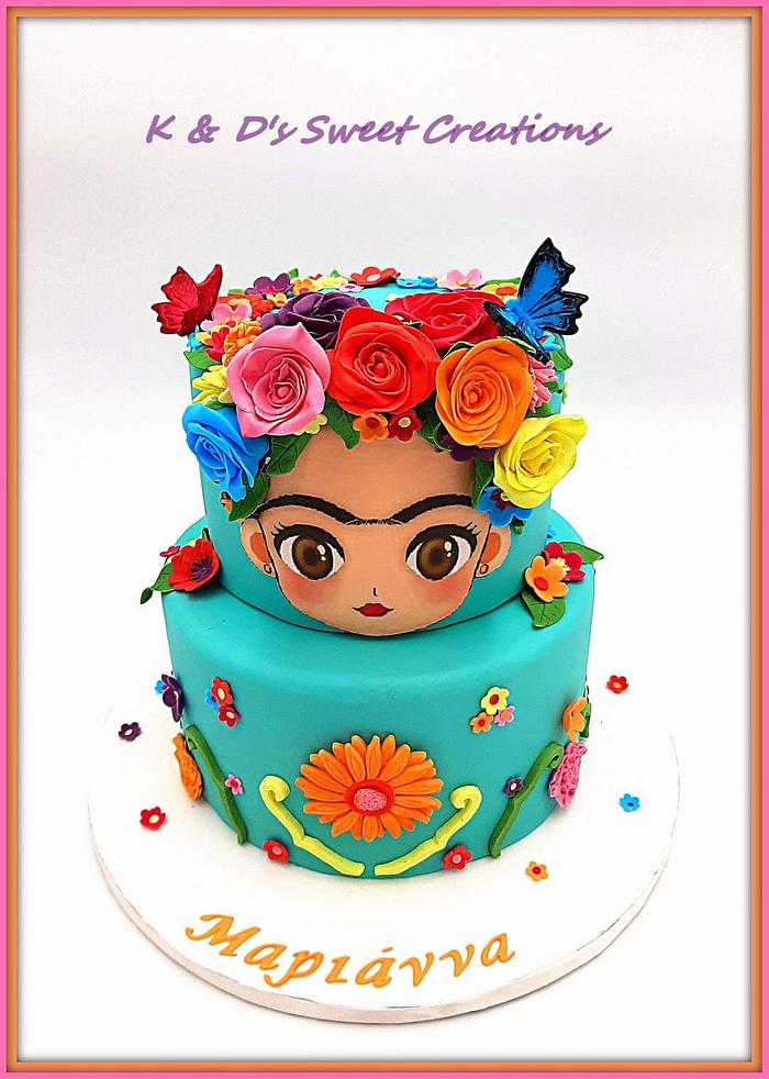 Frida Kahlo inspired birthday cake 