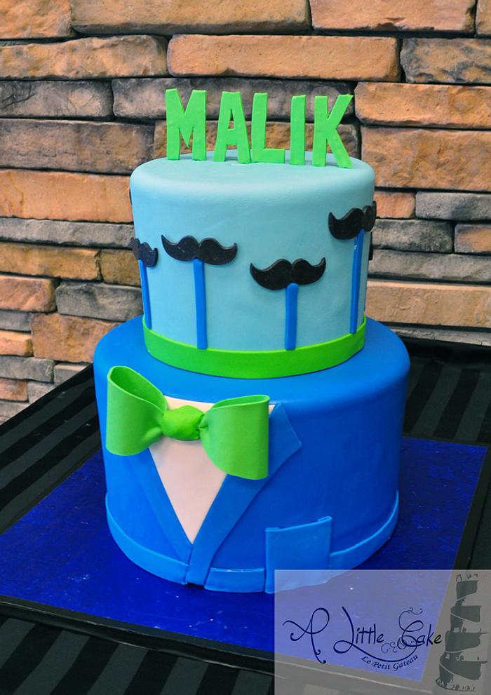 Little Man Mustache & Bow Tie Cake