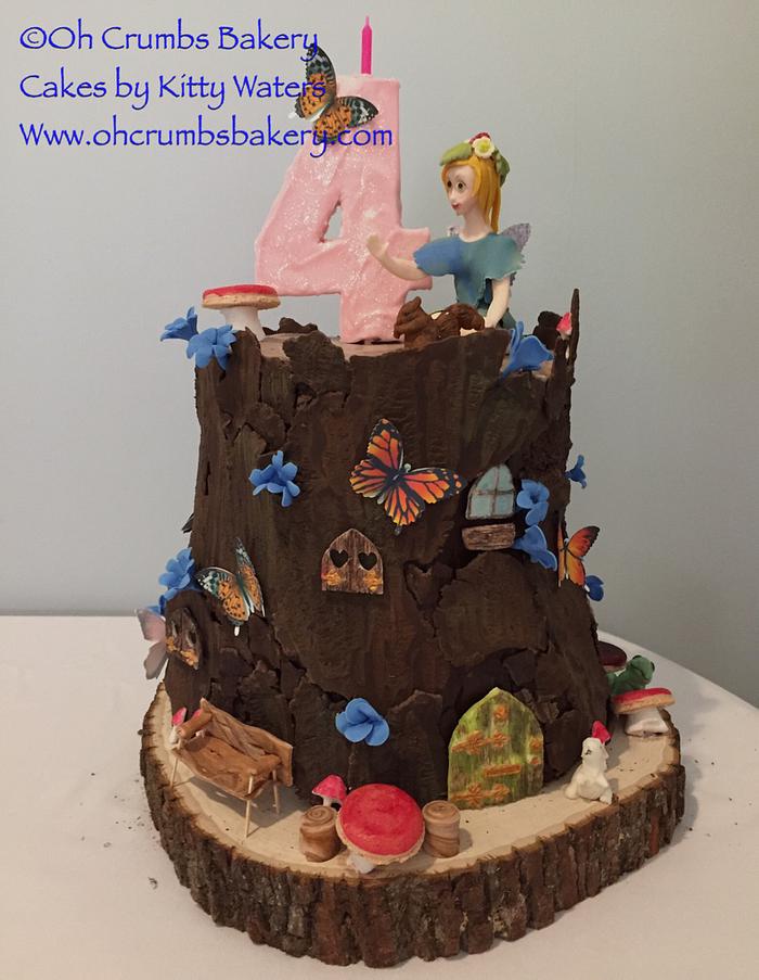 Fairy tree house cake