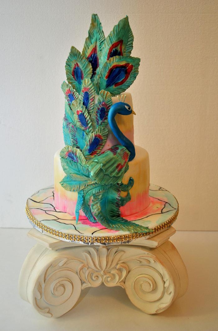 Peacock Cake 