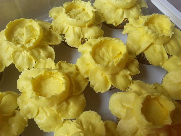 Dafodill cupcakes