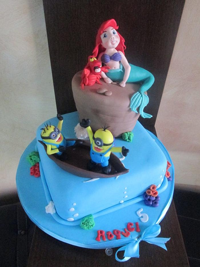 Little mermaid and the minions