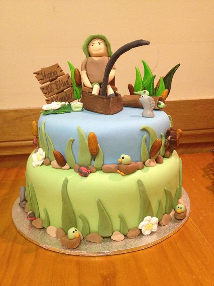 fishing Theme Cake
