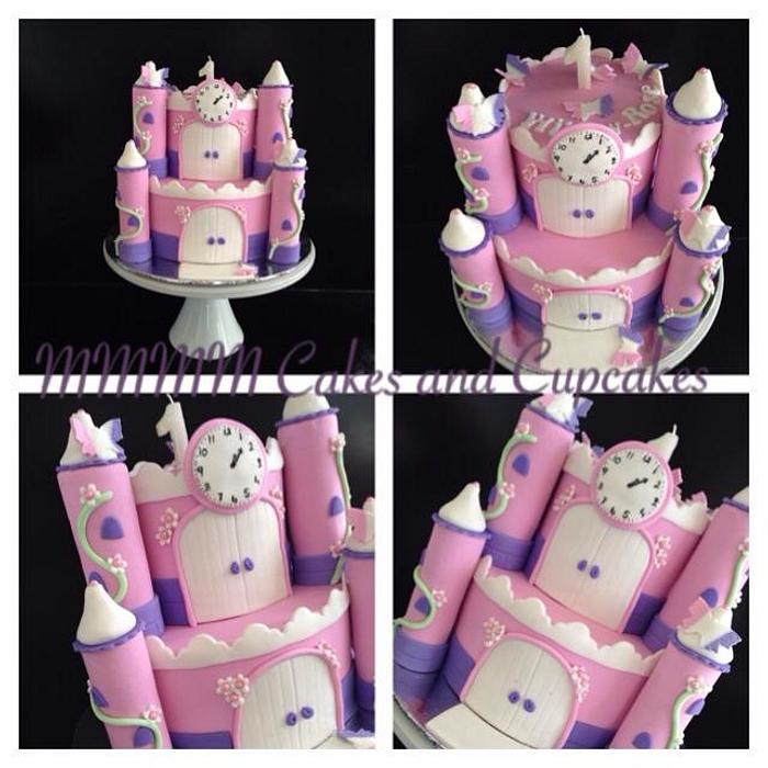 2 tier castle cake