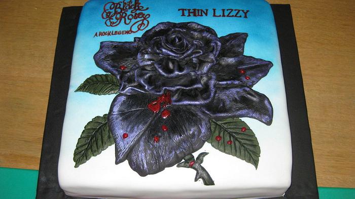 Thin Lizzy Black Rose Album cover cake