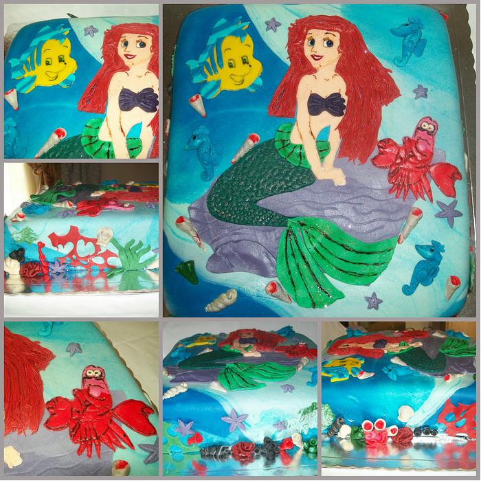 Ariel cake fondant