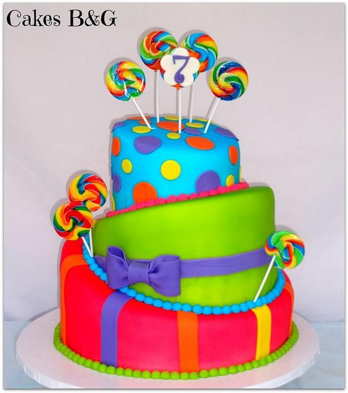 Topsy turvy birthday cake