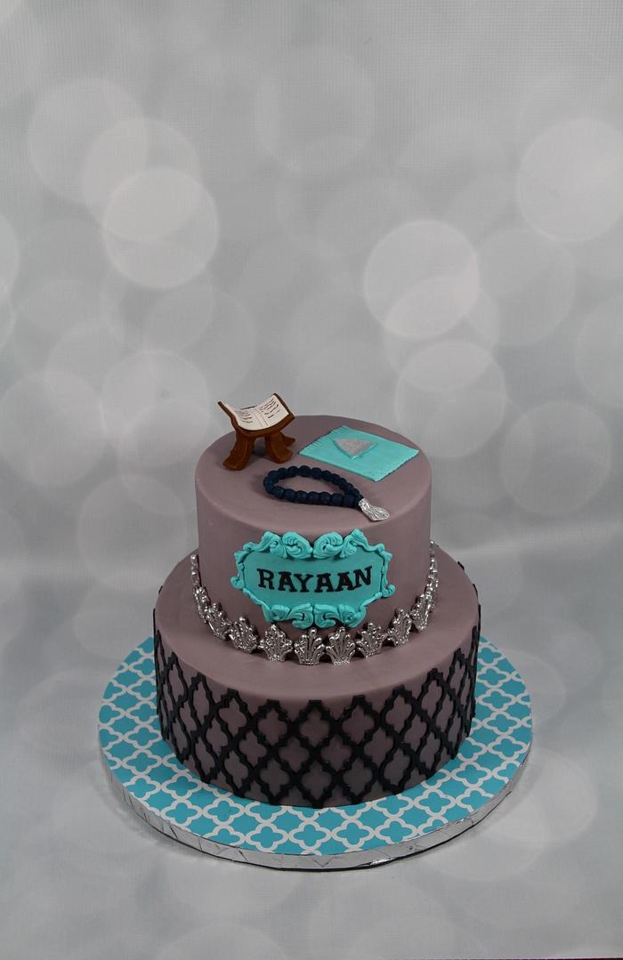 Grey and Navy cake