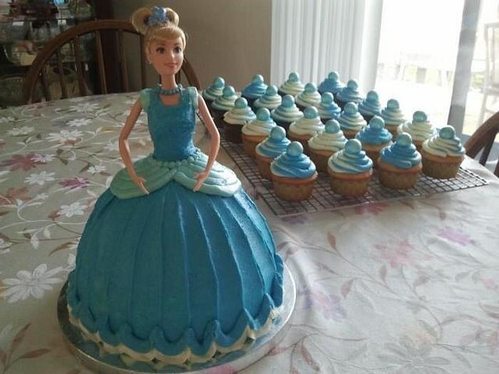 Cinderella cake & cupcakes