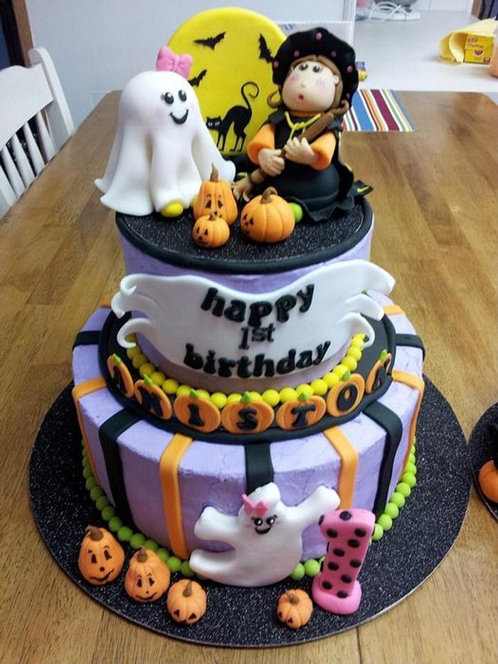 Halloween 1st Birthday w/Smash Cake