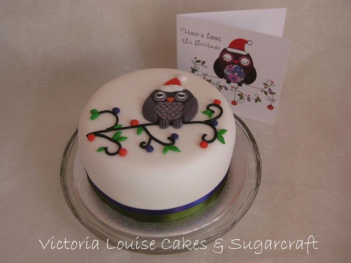 Owl Christmas Cake