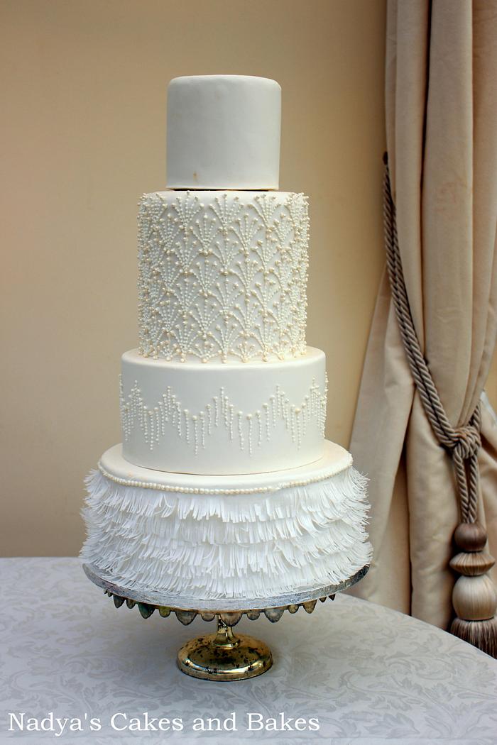 Flapper wedding dress cake