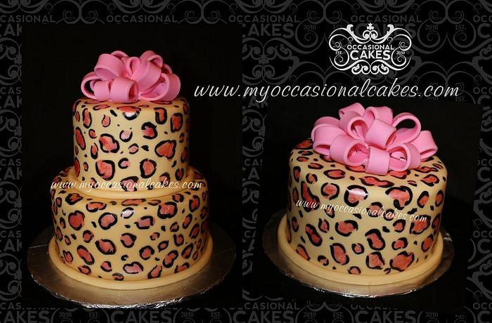 Pink Cheetah Print Cakes