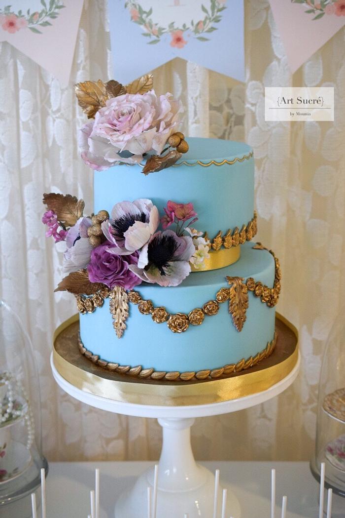 Baroque floral cake
