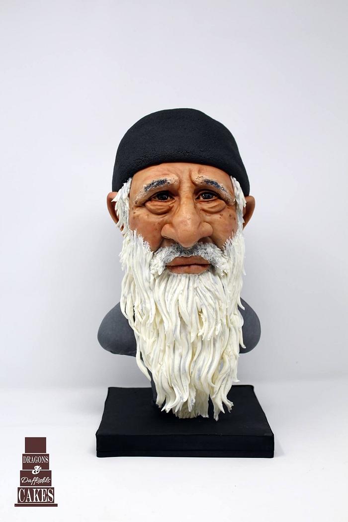 Mr Abdul Sattar Edhi sculpted bust 