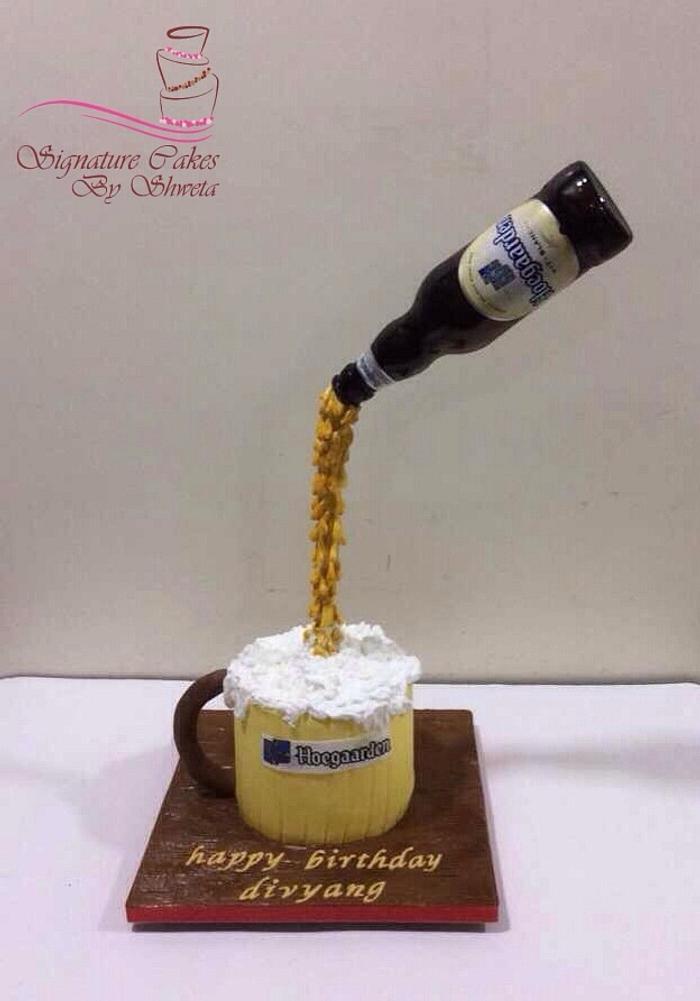 Gravity Defying Beer Cake